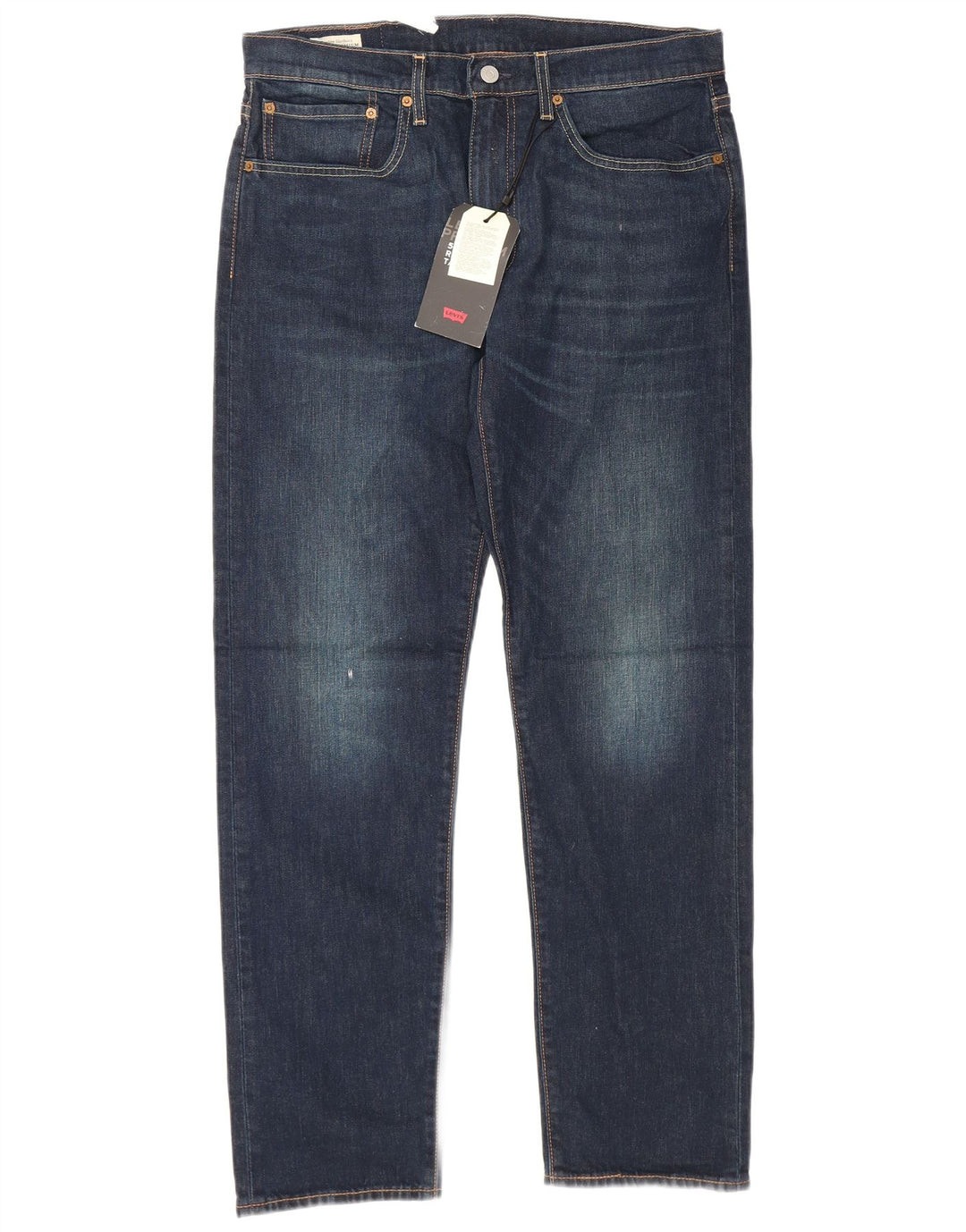 LEVI'S Herren 502 Tapered Jeans W34 L32 Marineblaue Baumwolle