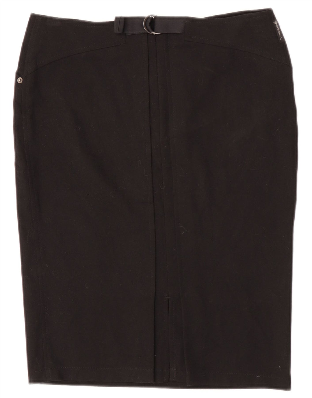 Armani Damen Bleistiftrock UK 12 Medium W30 Schwarz Polyester