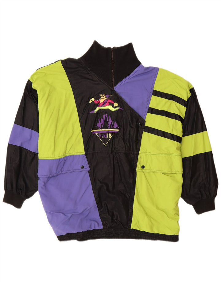 Maser M Womens Graphic Windjacke UK 16 Large Schwarz Colourblock