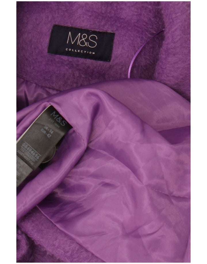 Marks & Spencer Damenmantel UK 14 Large Lila Polyester
