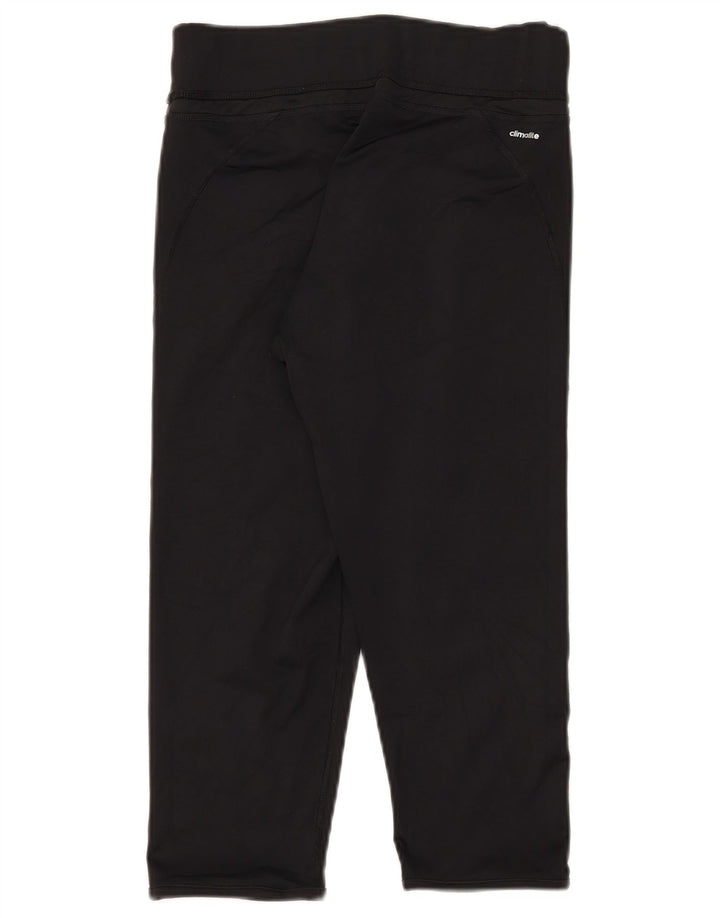 Adidas Damen Climalite Capri Leggings UK 12/14 Medium Schwarz Polyester