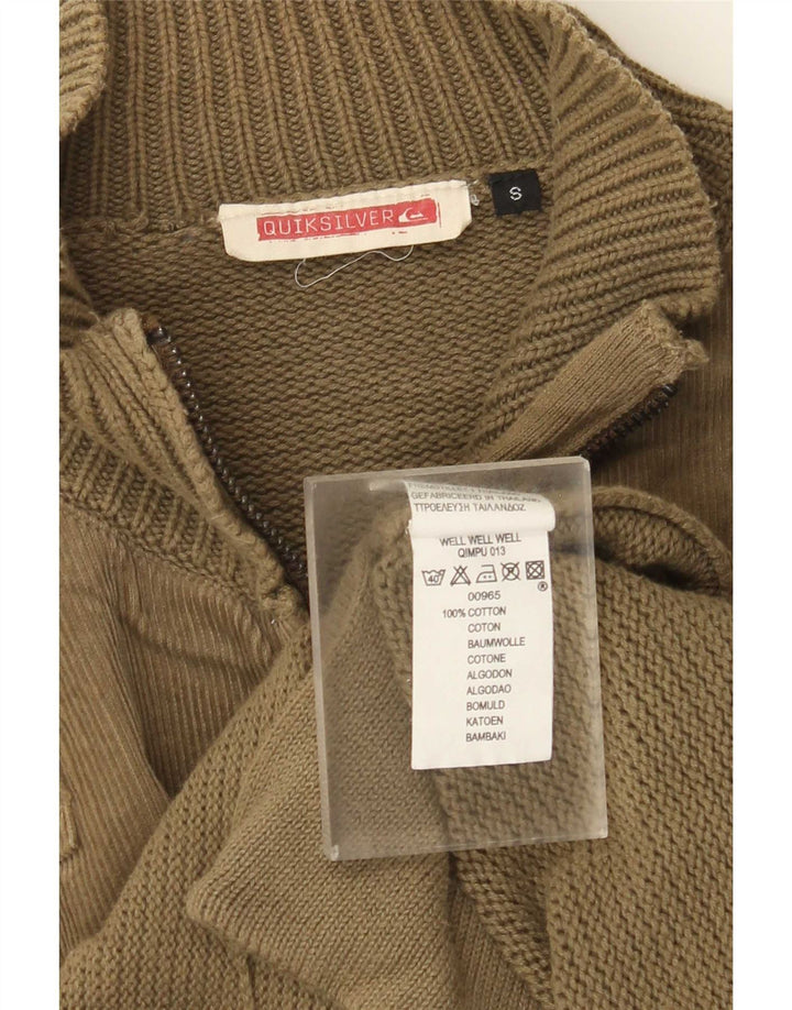 Quiksilver Herren-Cardigan, Größe S, Khaki, Baumwolle