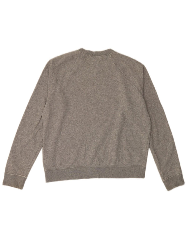 Nike Damen Graphic Sweatshirt Pullover UK 14 Mittelgraue Baumwolle