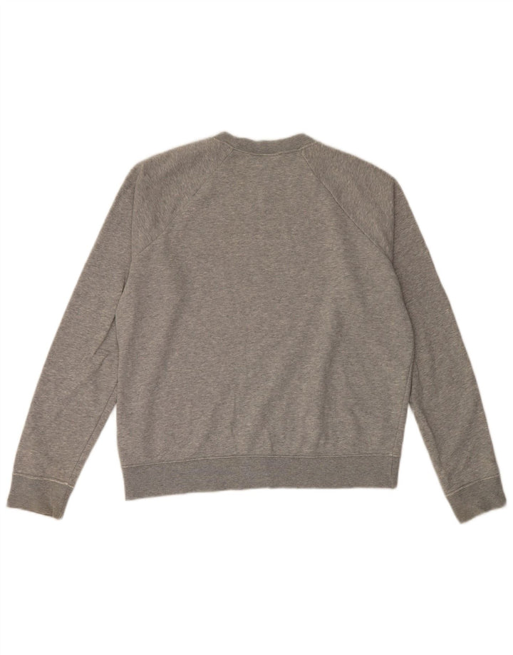 Nike Damen Graphic Sweatshirt Pullover UK 14 Mittelgraue Baumwolle