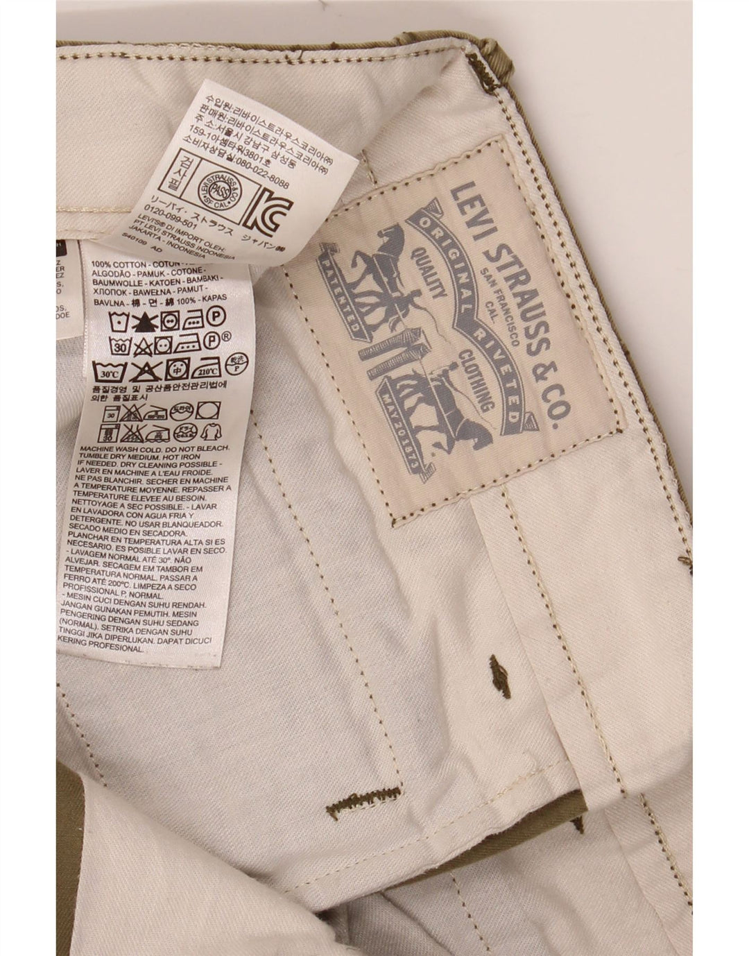 LEVI'S Slim Chino-Hose für Herren, W32, L32, Khaki, Baumwolle