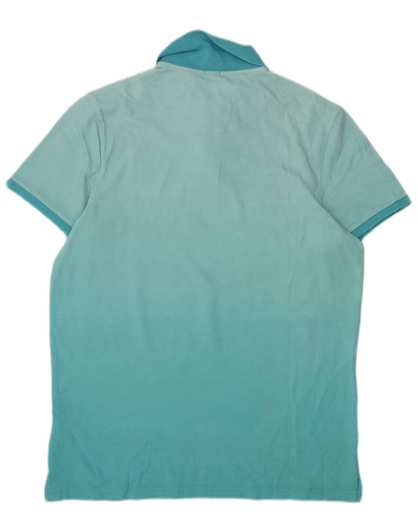 Hollister Herren-Poloshirt XL, blaue Baumwolle