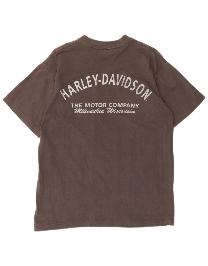 Harley Davidson Herren-T-Shirt mit Grafik, mittelgraue Baumwolle
