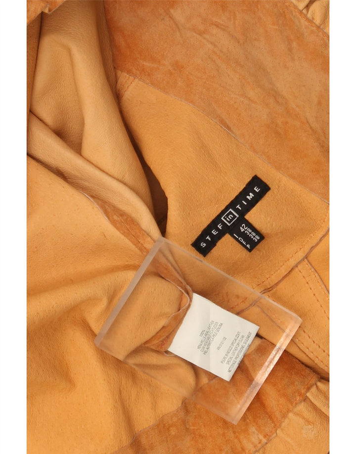 Stef In Time Damen Wildlederjacke IT 42 Medium Beige Leder