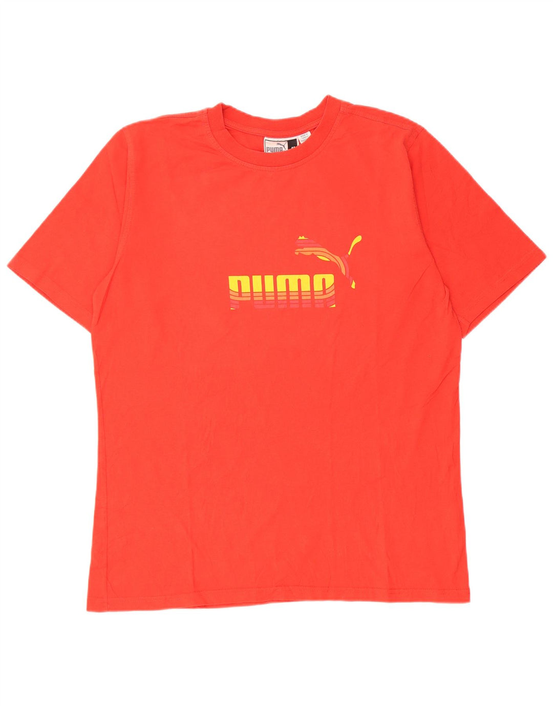 Puma Herren Grafik-T-Shirt-Oberteil aus mittelroter Baumwolle