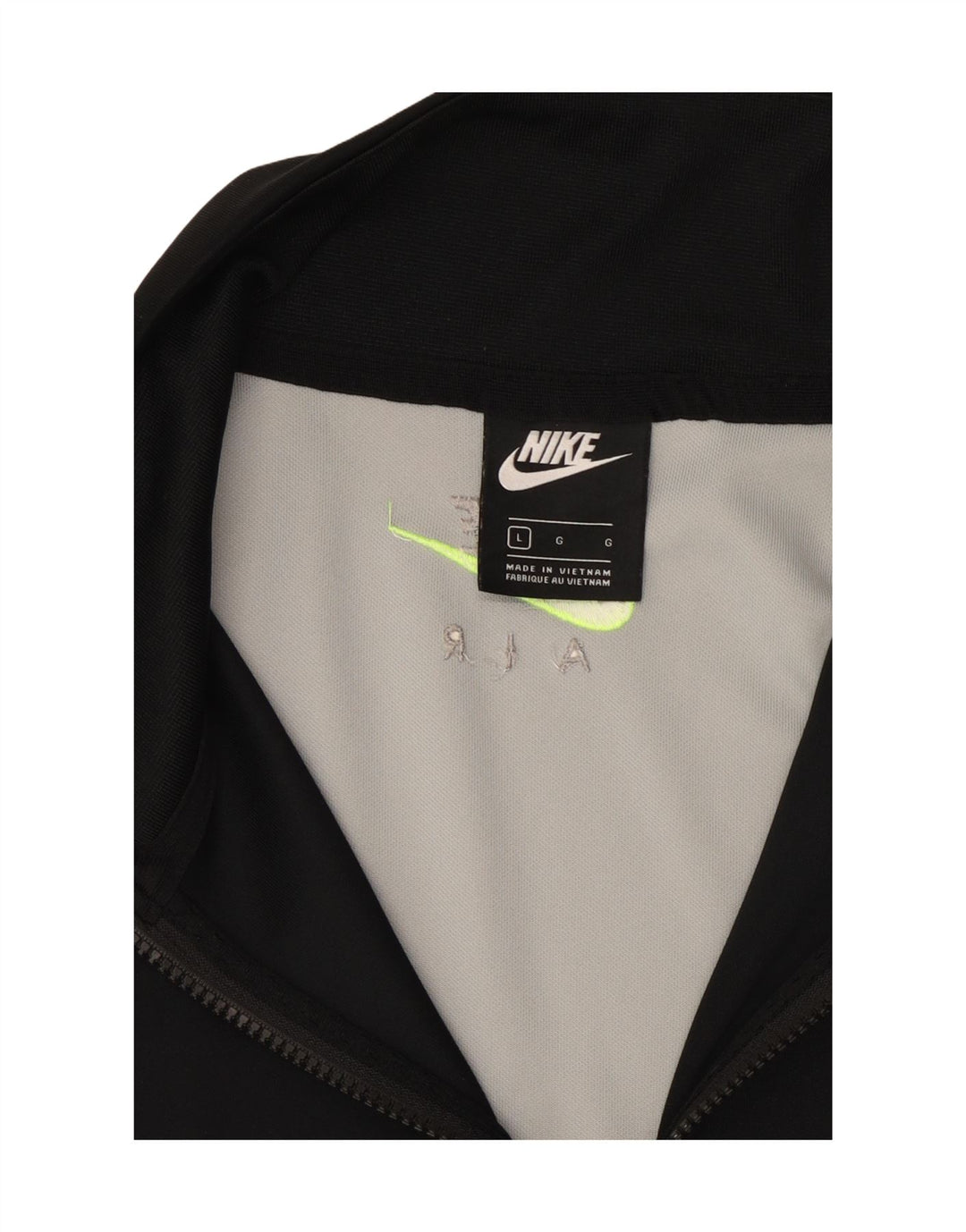 NIKE Herren-Sweatshirt mit grafischem Reißverschluss am Hals, groß, Grau, Farbblock