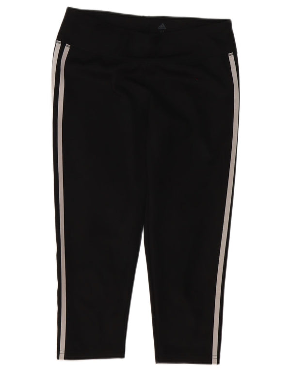 Adidas Damen Climalite Capri Leggings UK 12/14 Medium Schwarz