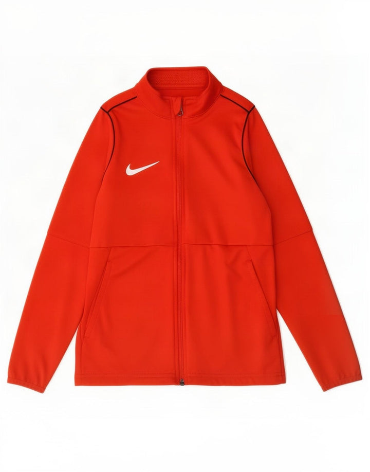 Nike Dri-Fit-Trainingsanzug für Jungen, Jacke, 8–9 Jahre, Größe S, Rot, Polyester
