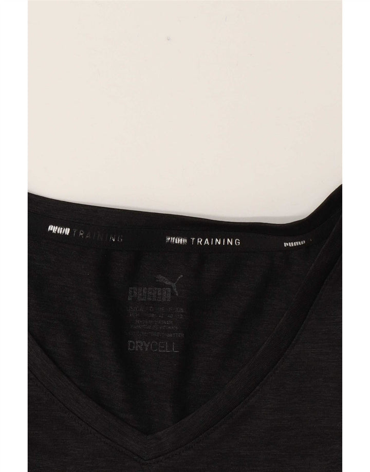 Puma Damen Graphic T-Shirt Top UK 12 Mittelgrau