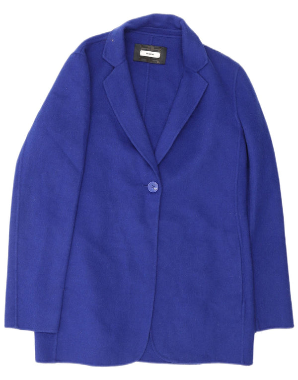 Riani Damen-Blazerjacke mit 1 Knopf, UK 10, kleine blaue Wolle