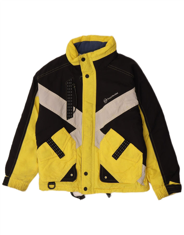 Sergio Tacchini Herren-Skijacke mit Kapuze, UK 36, Small, Gelb, Farbblock