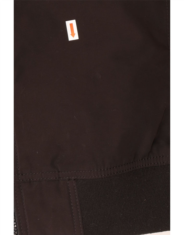 HOLLISTER Mens Padded Bomber Jacket UK 40 Large Black Polyester