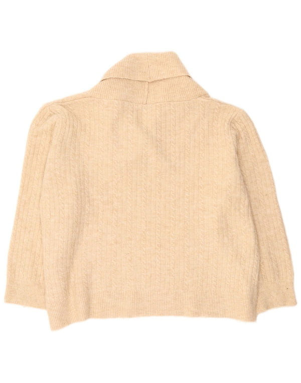 Zara Damen-Pullover, bauchfrei, übergroß, Schalkragen, Gr. 40, Größe L, Beige
