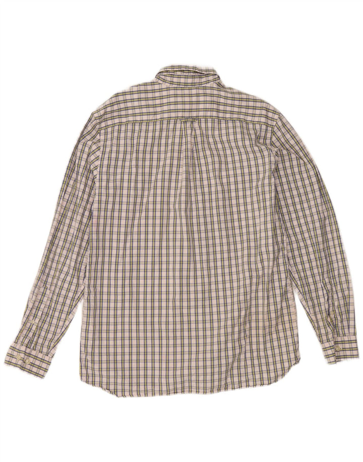 GANT Mens Shirt Medium White Check Cotton