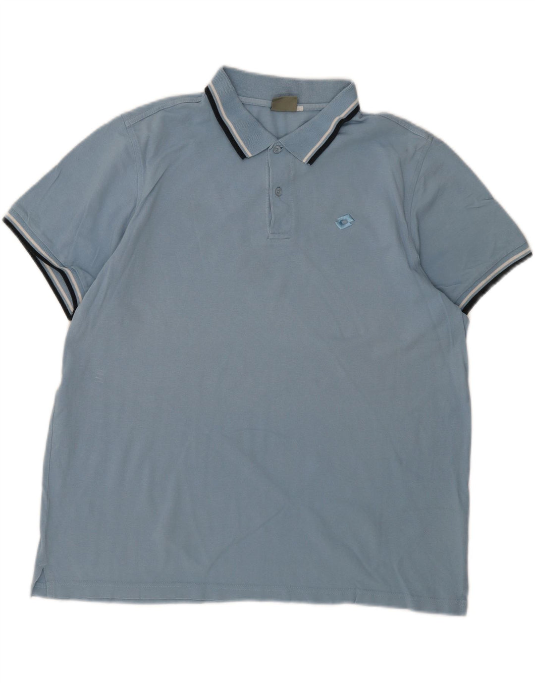 LOTTO Mens Polo Shirt Large Blue Cotton Vintage Lotto and Second-Hand Lotto from Messina Hembry 