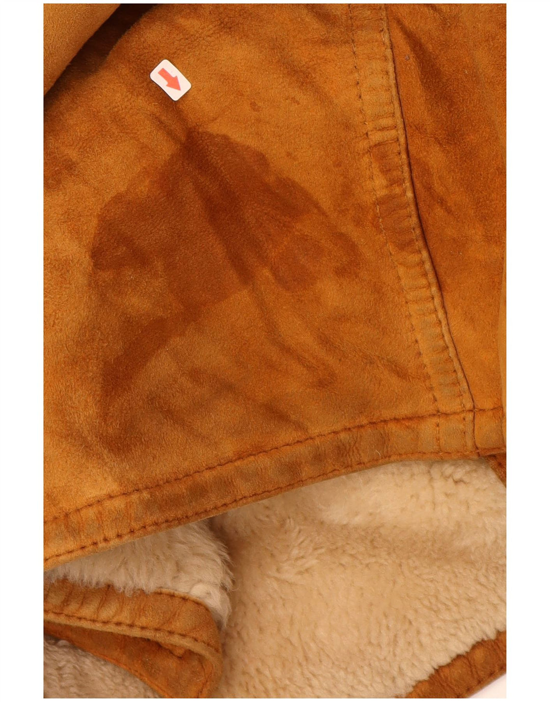 VINTAGE Herren Shearling Mantel IT 52 XL Braunes Leder