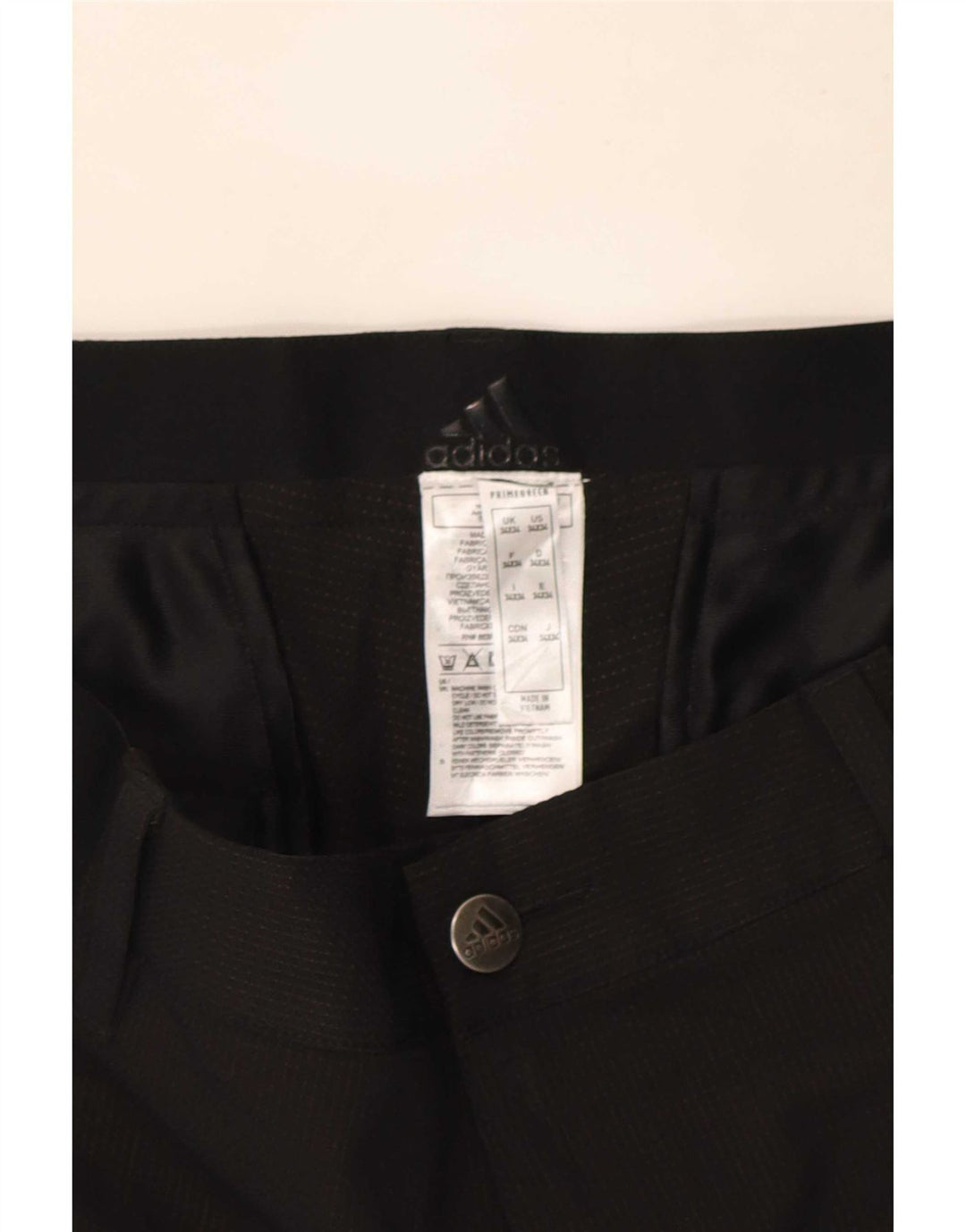 Adidas Herren Slim Chino Hose W34 L29 Schwarz Polyester