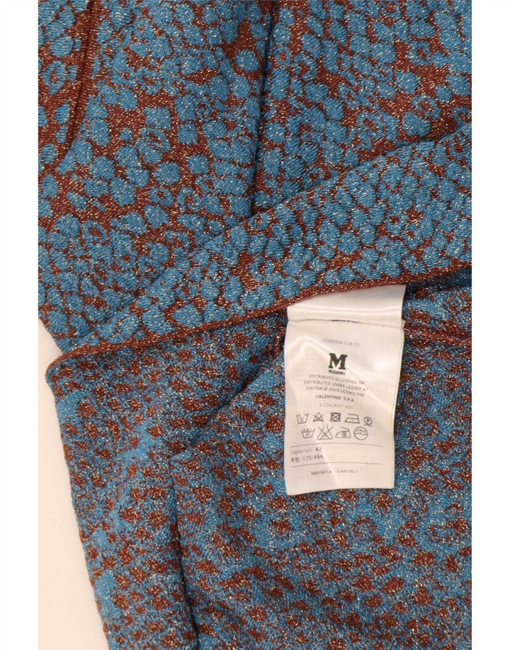 Ärmelloses A-Linien-Kleid für Damen von Missoni IT 42 Mittelblau geflecktes Polyamid