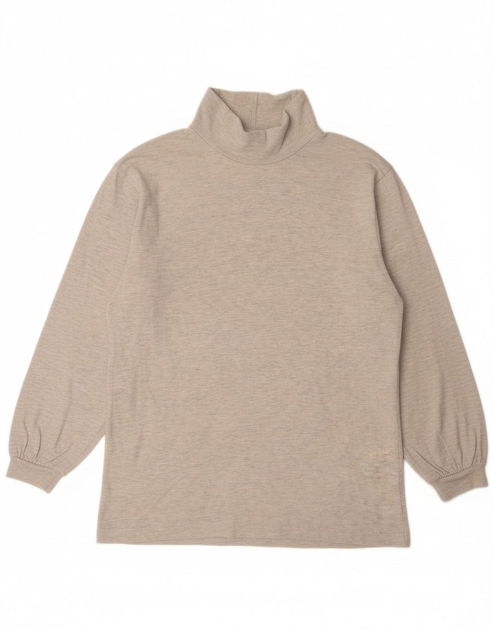 WRANGLER Mens Roll Neck Top Long Sleeve Medium Grey Flecked Cotton Vintage Wrangler and Second-Hand Wrangler from Messina Hembry 