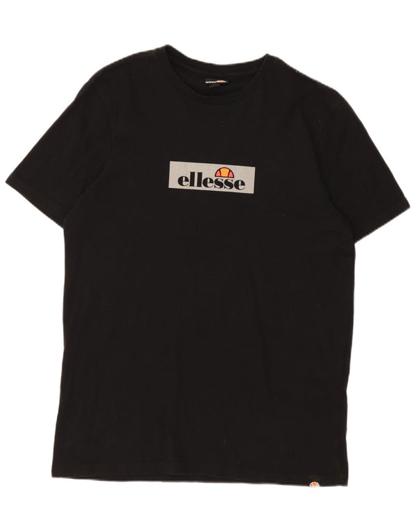 Ellesse Herren Grafik T-Shirt Top Medium Schwarz