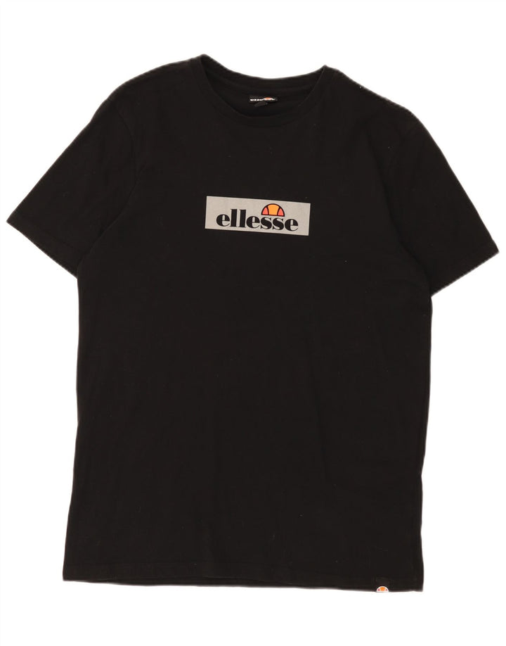 Ellesse Herren Grafik T-Shirt Top Medium Schwarz