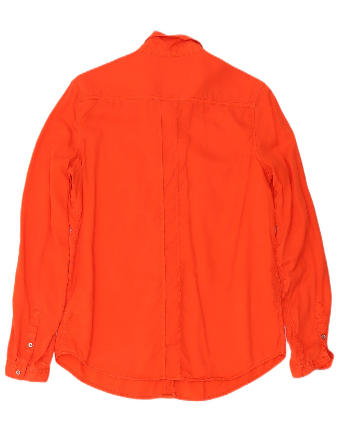 Calvin Klein Jeans Damen Hemd UK 14 Medium Orange Lyocell