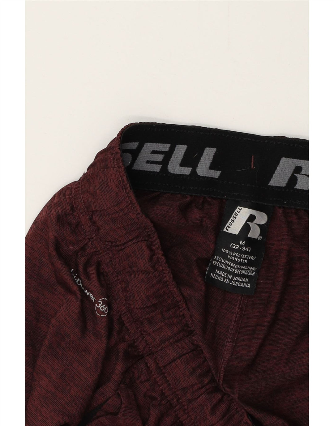 RUSSELL ATHLETIC Herren Dri-Power Sportshorts Medium Maroon Colourblock