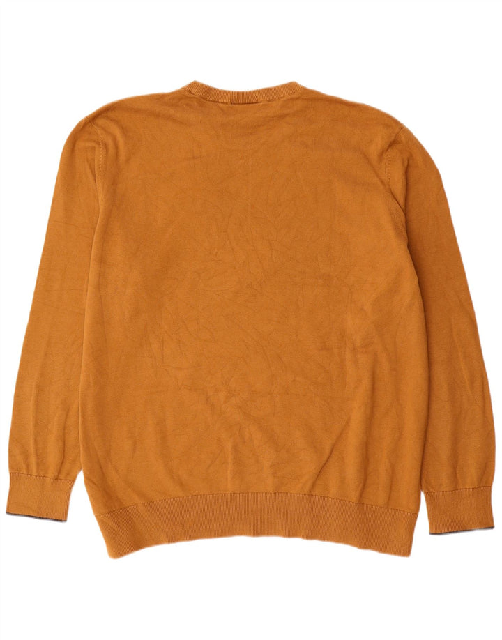 Timberland Herren-Pullover mit Rundhalsausschnitt, 2XL, braune Baumwolle