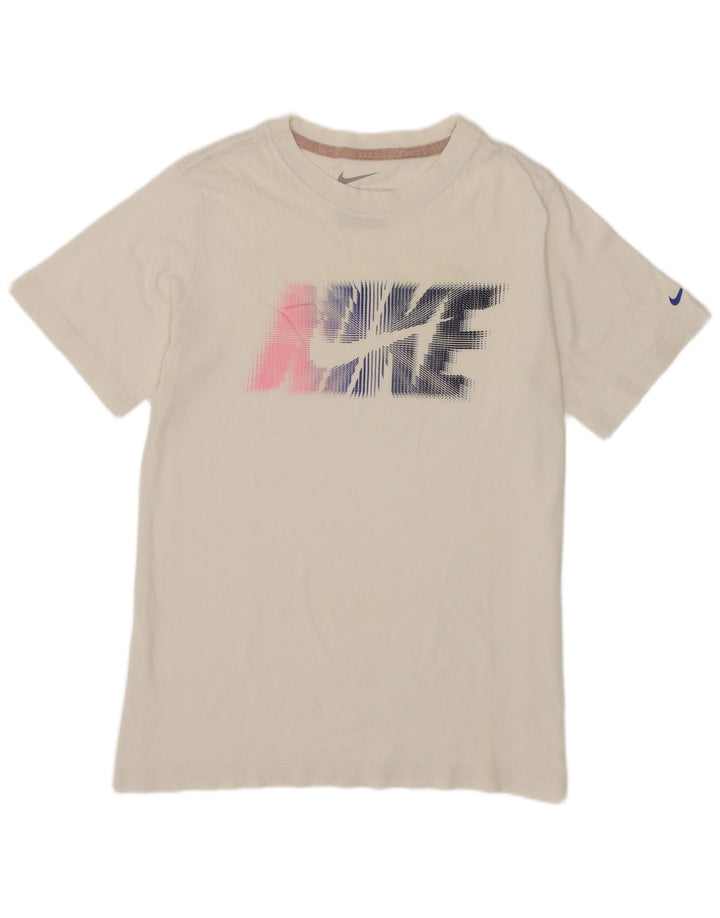 Nike Jungen T-Shirt mit Grafik, 12–13 Jahre, Größe L, Weiß