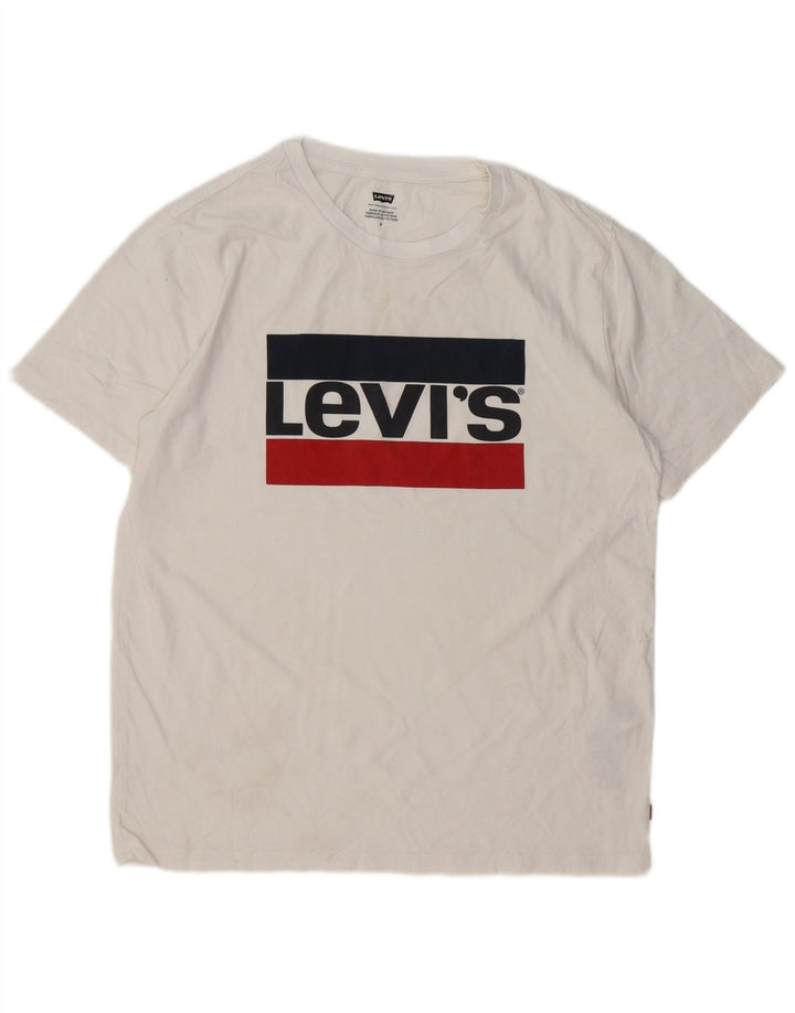 Levi's Herren-T-Shirt mit Grafik, mittelweiße Baumwolle