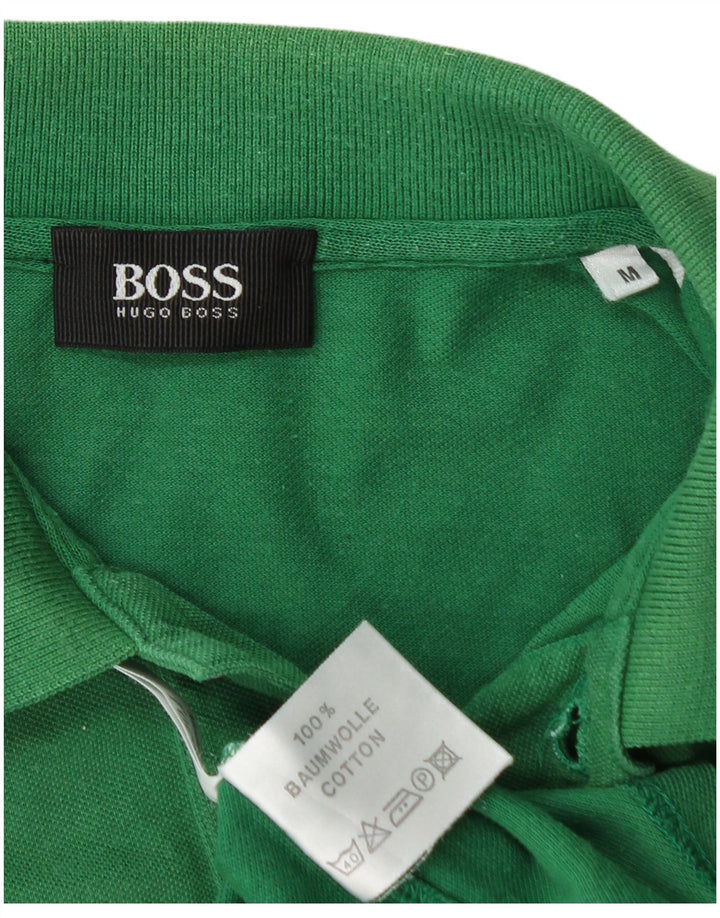 HUGO BOSS Herren Poloshirt mittelgrüne Baumwolle