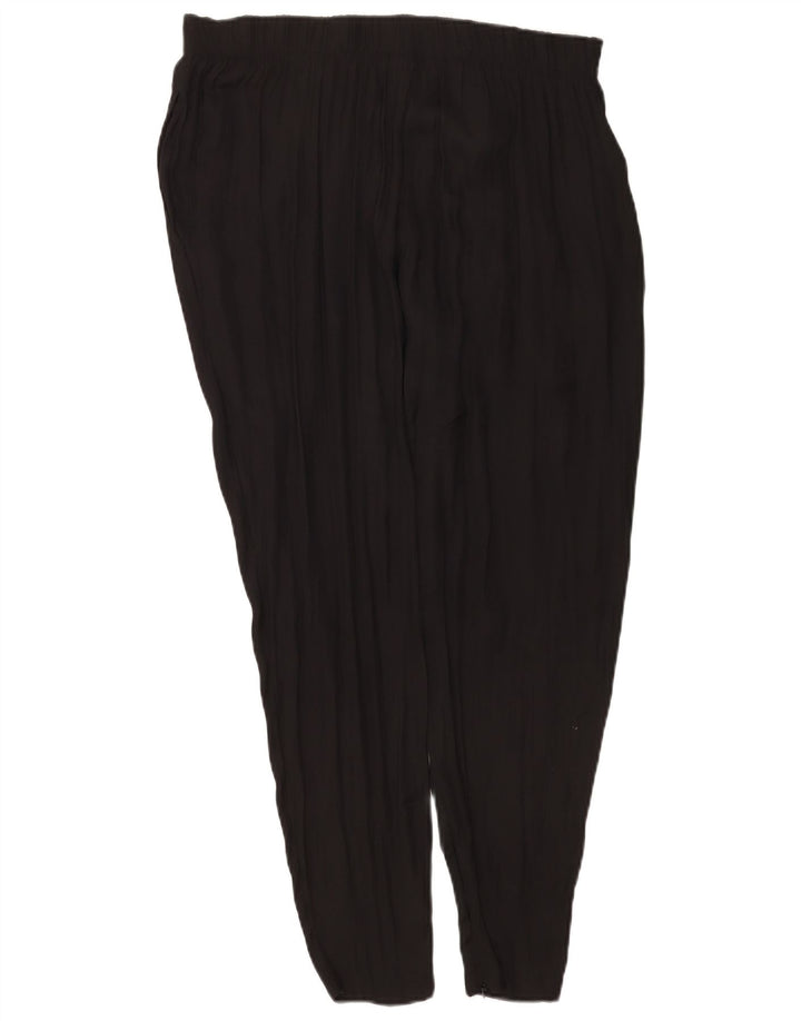 Benetton Damen Pegged Chino Hose UK 12 Medium W34 L26 Schwarz Polyester
