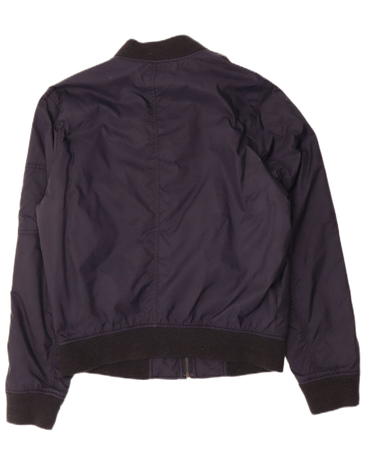 Hollister Herren Bomberjacke UK 38 Medium Marineblau Polyester