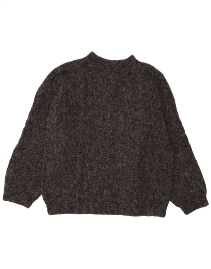 Vintage Herren Rollkragenpullover Pullover Groß Grau