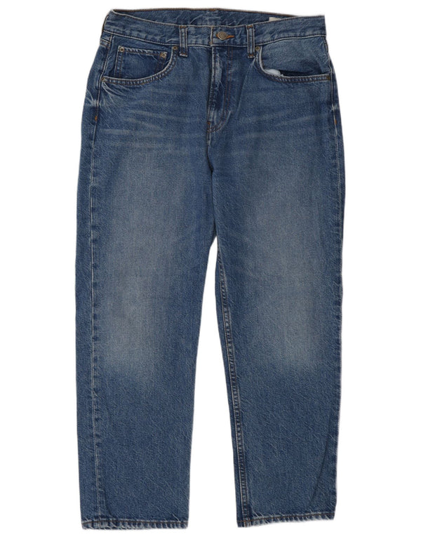 Zara Damen Tapered Jeans EU 42 Large W32 L27 Blaue Baumwolle
