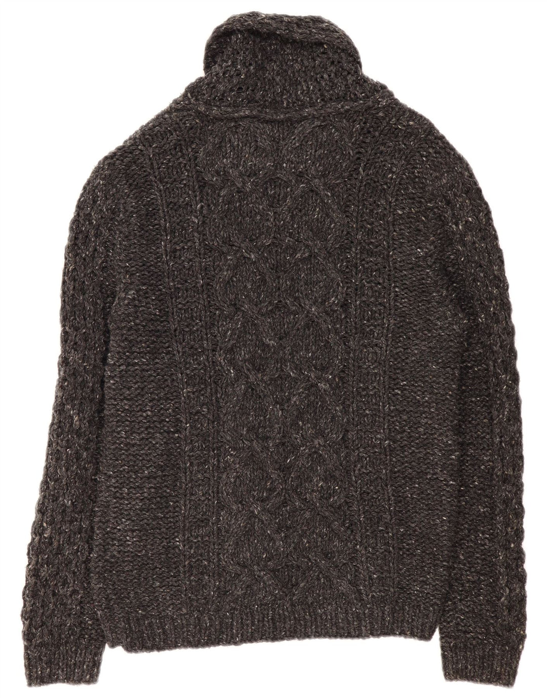 DIESEL Herren-Cardigan-Pullover, große grau gesprenkelte Wolle