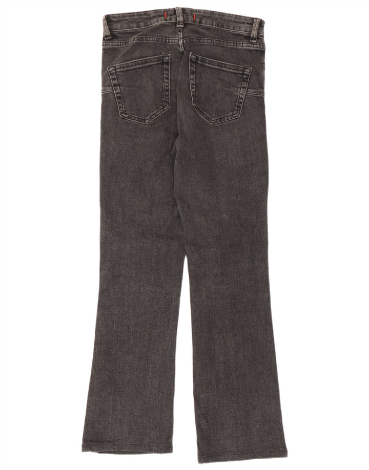Zara Damen Bootcut Jeans EU 36 XS W26 L27 Graue Baumwolle