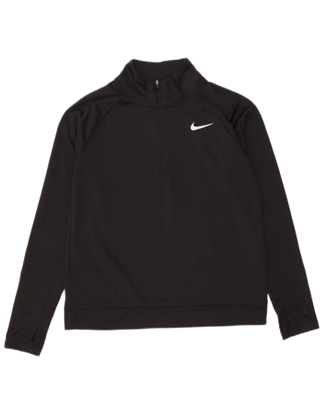 NIKE Damen Dri Fit Pullover-Trainingsanzug mit Reißverschluss, UK 10, Größe S, Schwarz