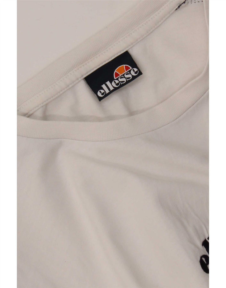 Ellesse Herren-T-Shirt mit Grafik, Größe S, Weiß, Farbblock