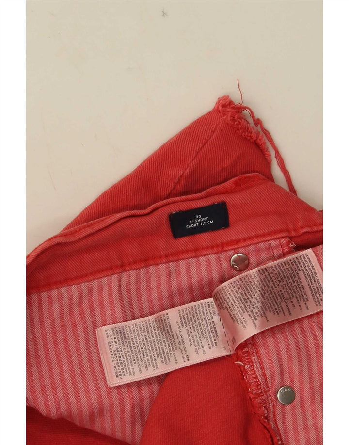 Gap Damen Denim Hot Pants W30 Mittelrote Baumwolle