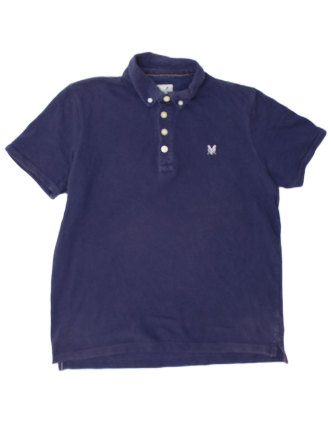 Crew Clothing Herren-Poloshirt aus mittelblauer Baumwolle