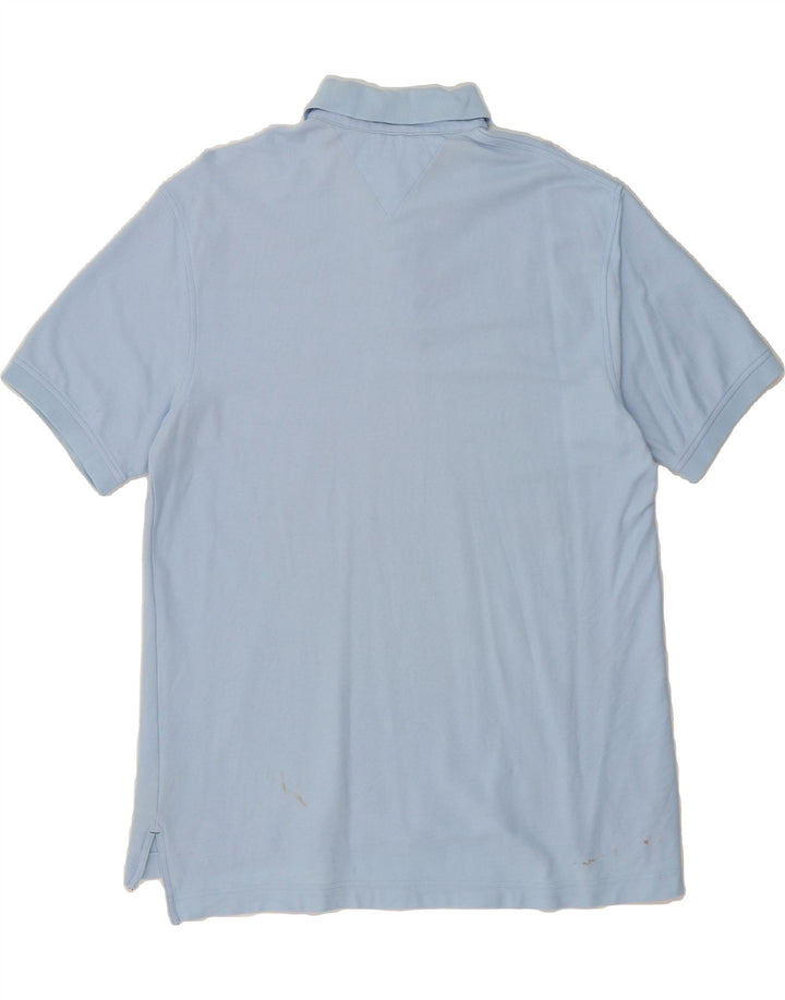 TOMMY HILFIGER Mens Polo Shirt Large Blue Cotton Vintage Tommy Hilfiger and Second-Hand Tommy Hilfiger from Messina Hembry 
