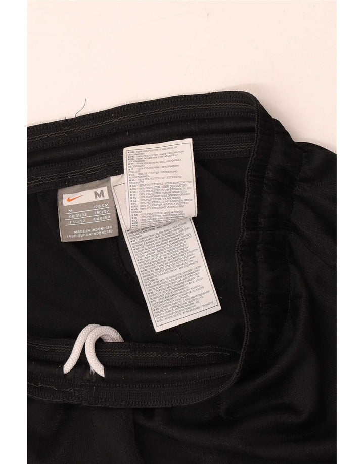 Nike Herren-Sportshorts, mittelgroß, schwarzes Nadelstreifen-Polyester