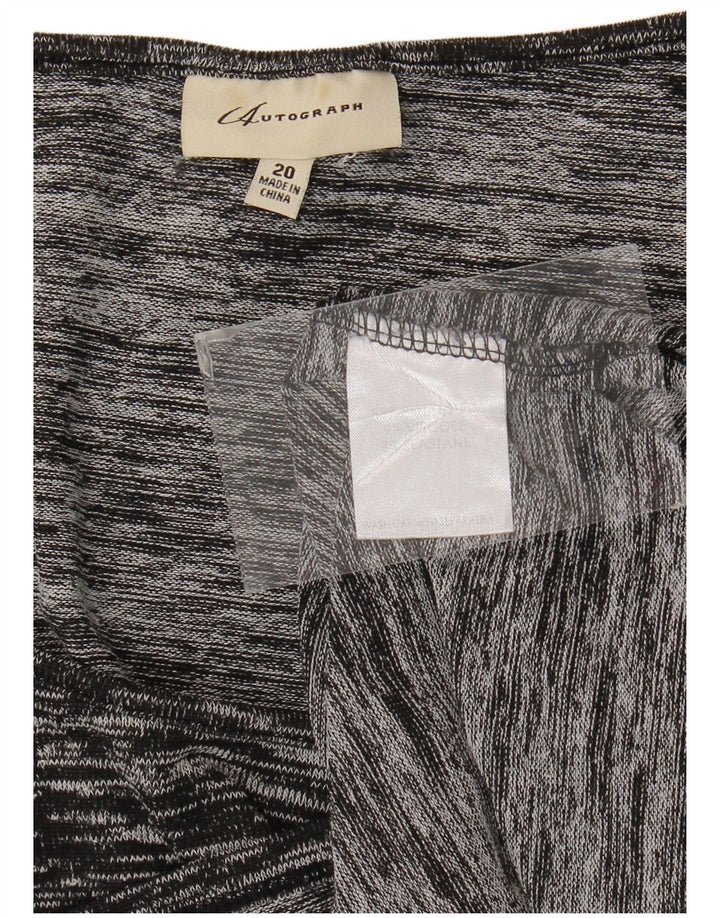 Marks & Spencer Damen Autograph-Blusenoberteil UK 20 2XL Schwarz gefleckt
