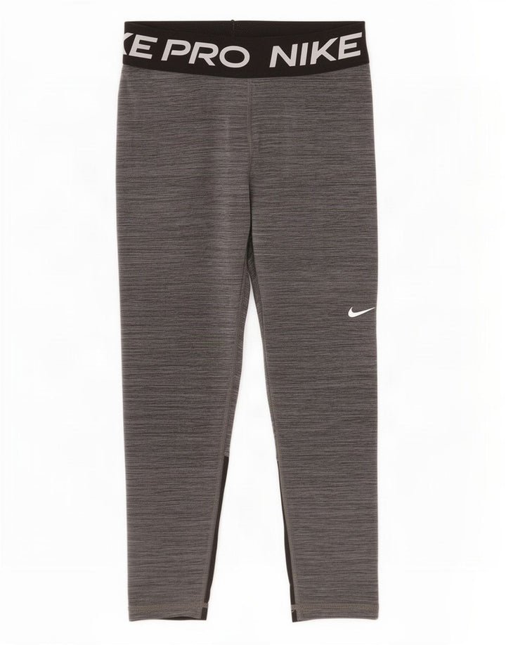 Nike Damen-Capri-Leggings mit Grafik, UK 8, Größe S, Grau, Colourblock-Polyester