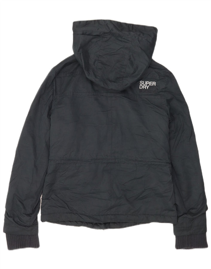 Superdry Damen Graphic Windjacke UK 10 Small Marineblau